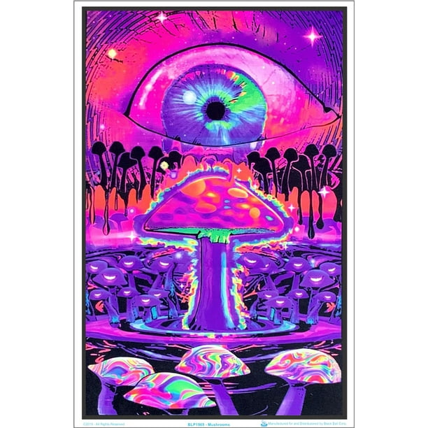 YOU CAN'T BE DOWN BUDS AROUND   BLACKLIGHT POSTER 23"X35" FLOCKED